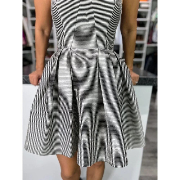 Jill Stuart White Black Strapless Fit & Flare Dress $189 - Picture 4 of 10